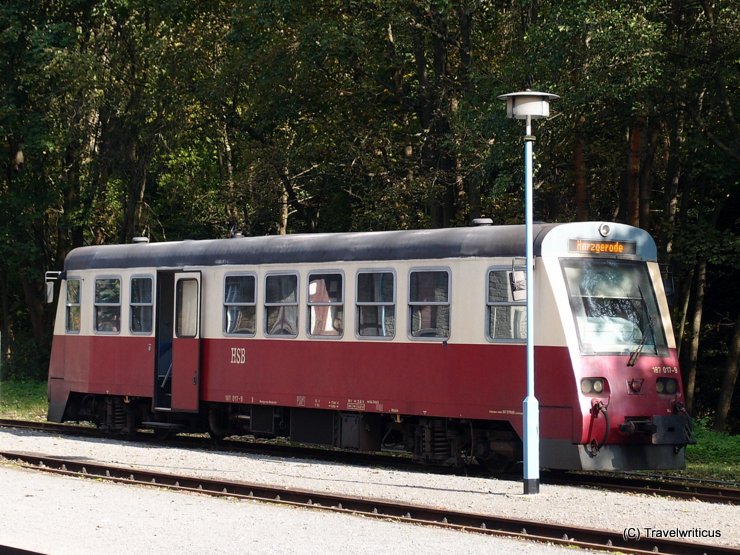 Diesel railbus HSB Class 187 in Alexisbad, Germany