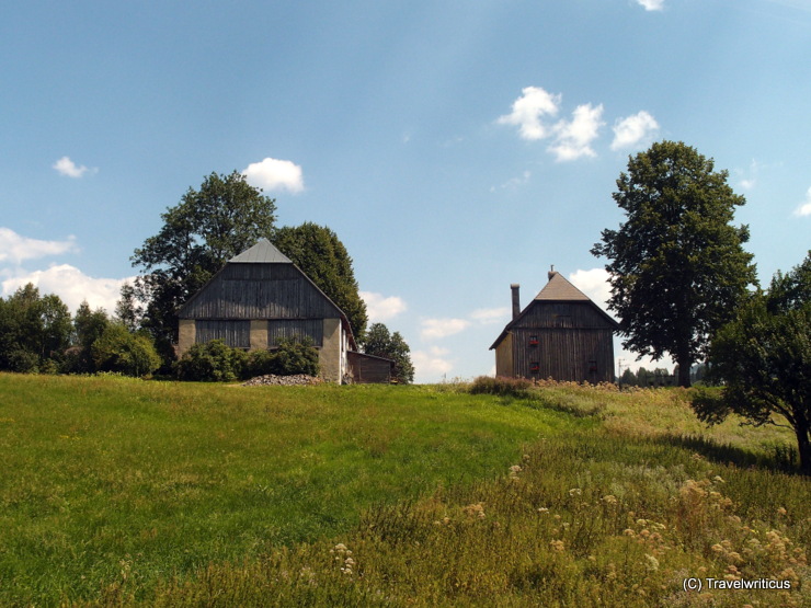 Barns along the Mariazell Railway near Annaberg, Austria