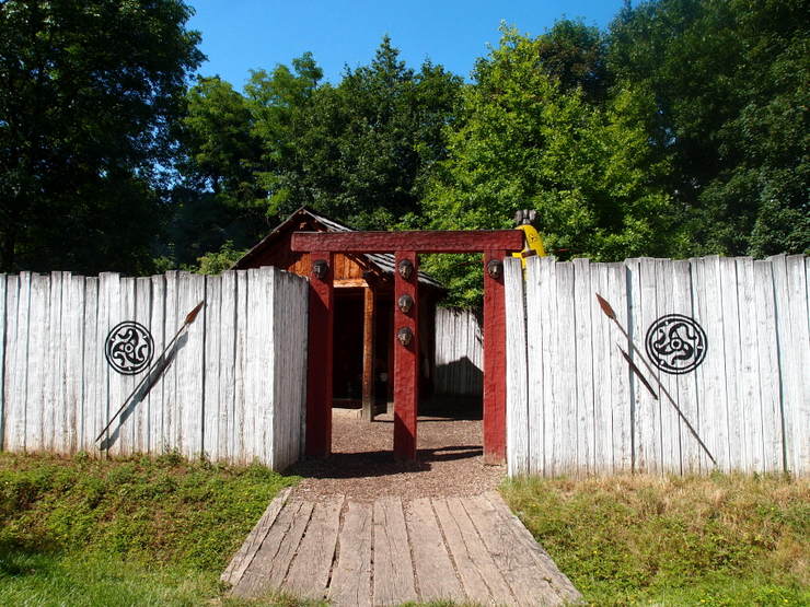 Reconstruction of a Celtic sanctuary in Asparn an der Zaya, Austria