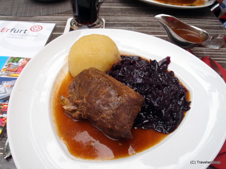 Beef-rouladen Thuringian style in Erfurt, Germany