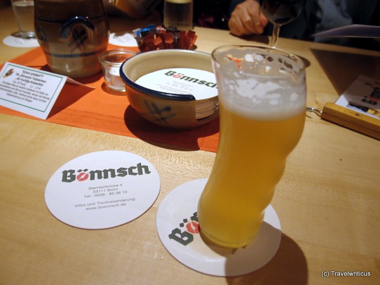 Bönnsch, a beer served in an unique glas in Bonn, Germany