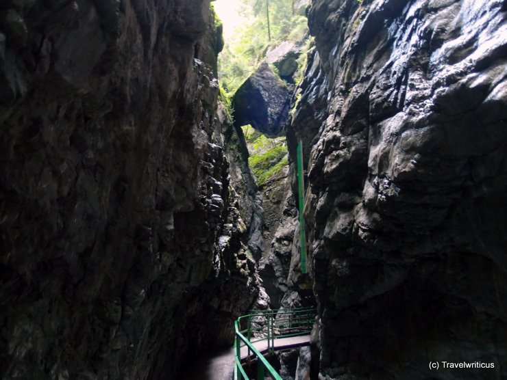 Dangerous rock at Breitachklamm, Germany