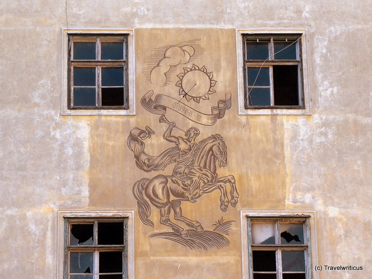 Sundial at the former Augustinian monastery in Bruck/Leitha, Austria