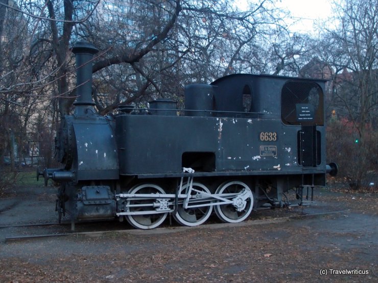 Locomotive NkNb 1-3 (1882) at the Transport Museum in Budapest, Hungary