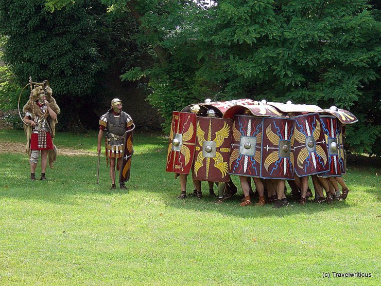 Roman testudo formation in Carnuntum