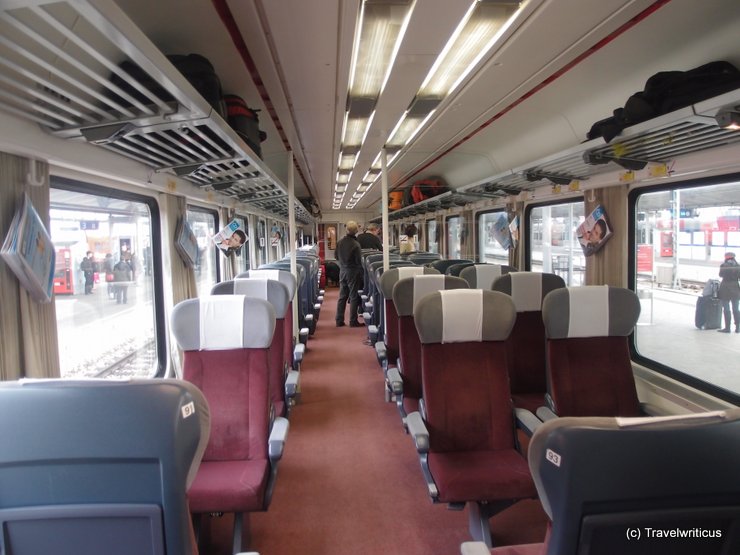 Inside the 1st class of Czech EuroCity