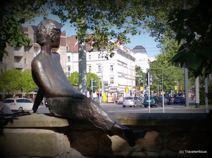 Sculpture of Erich Kästner in Dresden