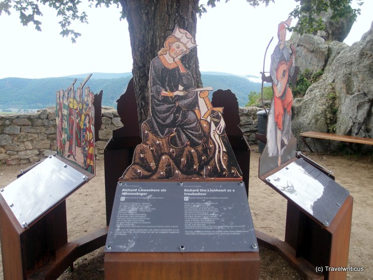 Info boards at Dürnstein Castle, Austria