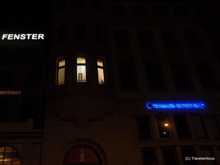 The window of Willy Brandt in Erfurt, Germany