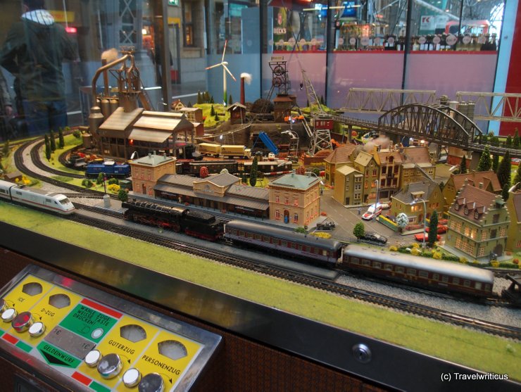 Model railway layout at Frankfurt Central Station, Germany