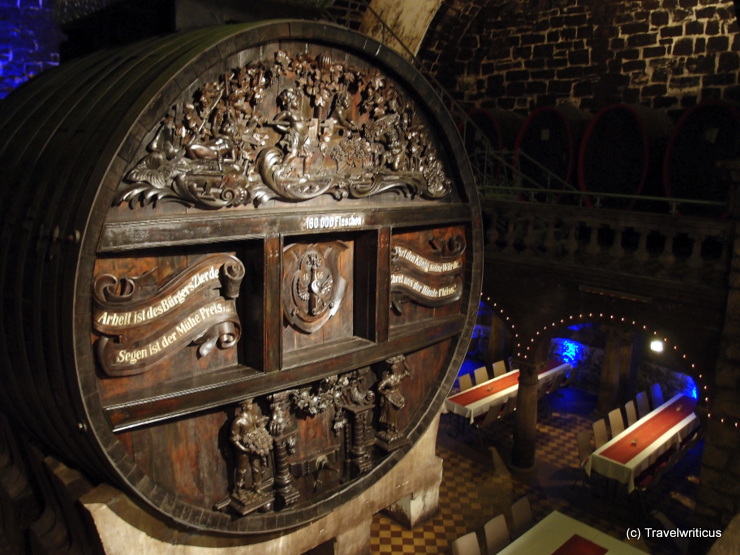 Wine cask for 120,000 l at the Rotkäppchen winery in Freyburg (Unstrut), Germany