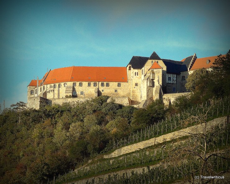 Neuenburg Castle high over Freyburg (Unstrut), Germany