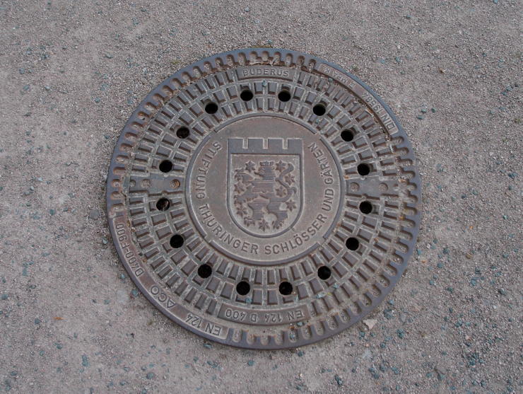 Manhole cover in Gotha, Germany