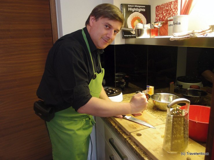 Making some Tartar at a cooking class