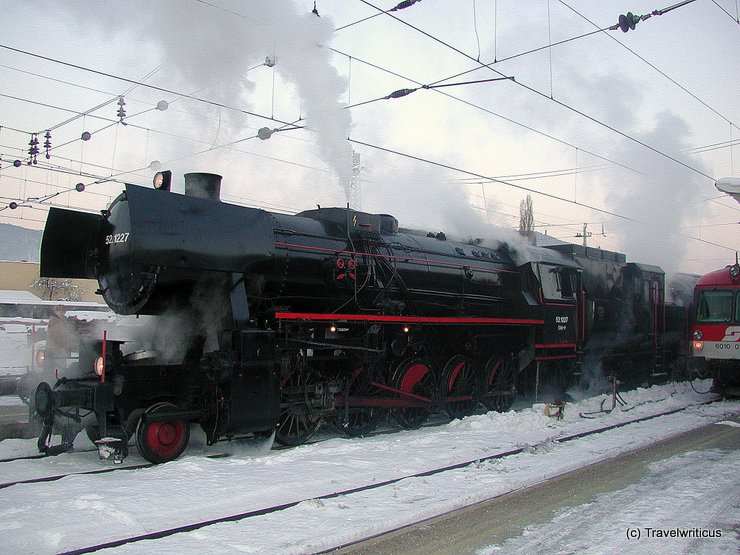 War time steam locomotive BR 52.1227 (1944) in Graz, Austria