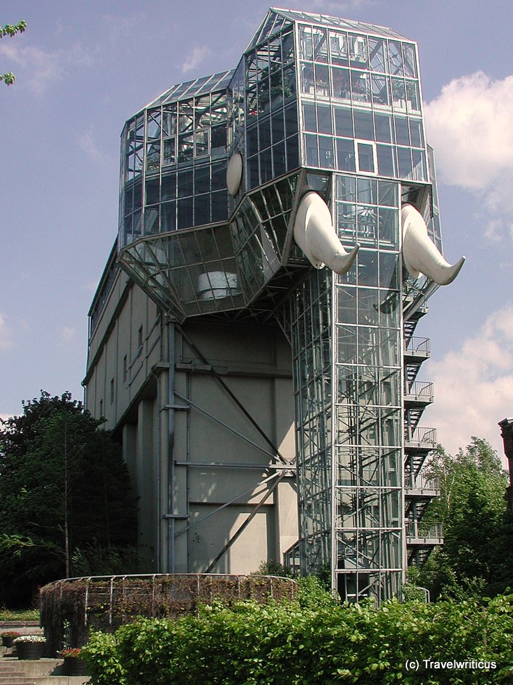 Glass elephant at Maximilianpark in Hamm, Germany