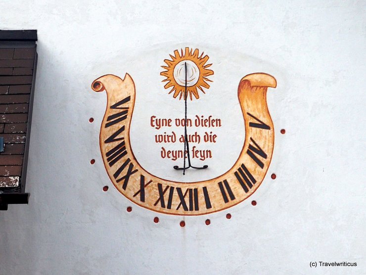 Sundial at the winter museum in Haus, Austria