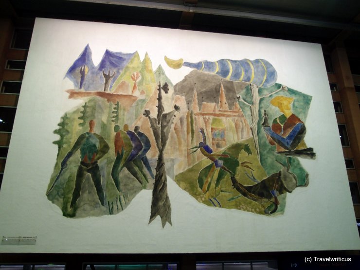 Artwork by Max Weiler at Innsbruck central station