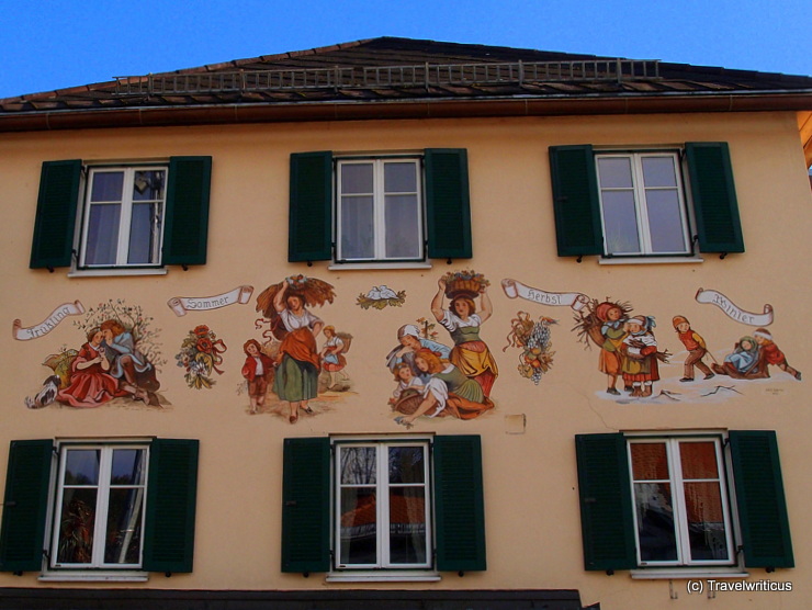 Depiction of the four seasons in Kindberg, Austria