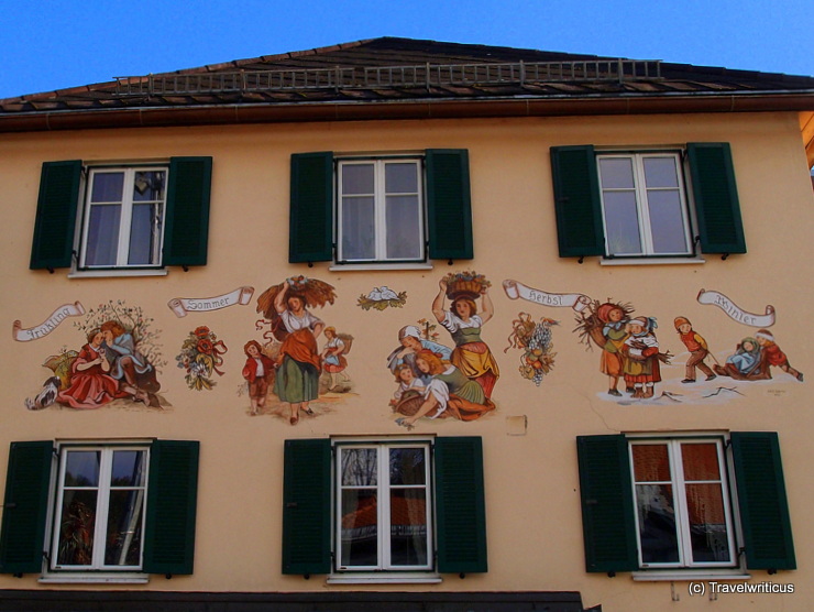 Depiction of the four seasons in Kindberg, Austria