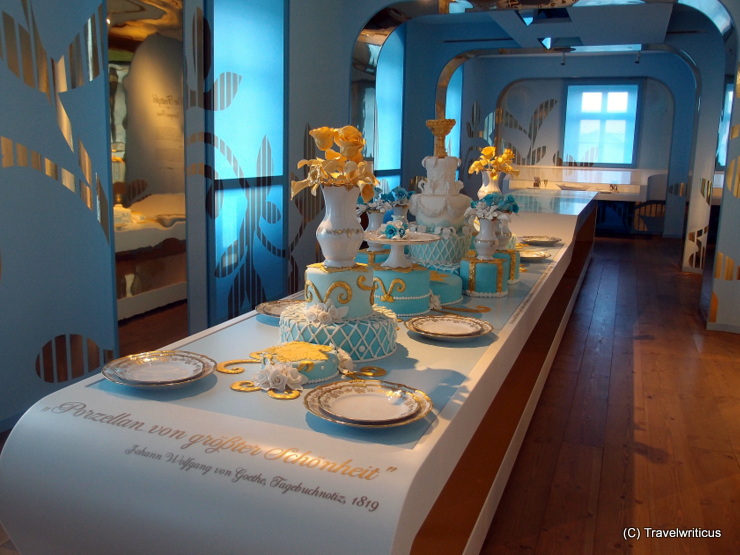 Baroque table at the Porcelain Worlds in Seitenroda, Germany