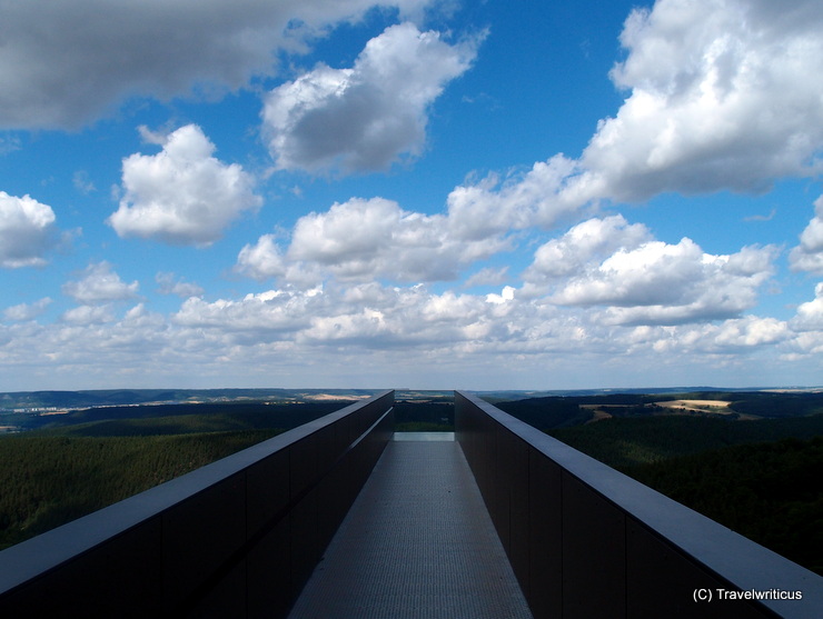 Skywalk at Leuchtenburg Castle in Thuringia, Germany