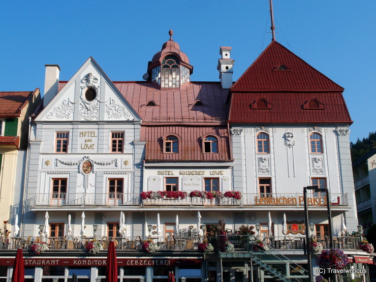 'Golden Lion Hotel', an art nouveau building in Mariazell, Austria