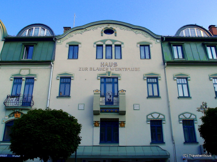 'House to the blue grape', an art nouveau building in Mariazell, Austria