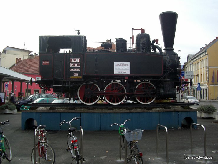 Steam locomotive JŽ 151-001 in Maribor, Slovenia