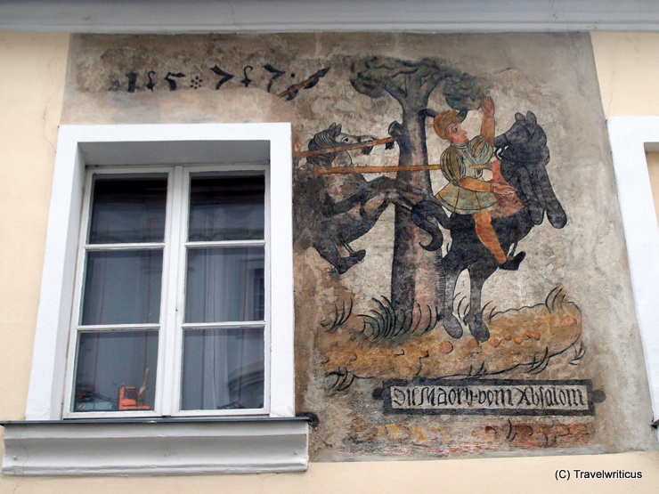 Renaissance fresco (1577) at the Sonnberger Haus in Melk, Austria