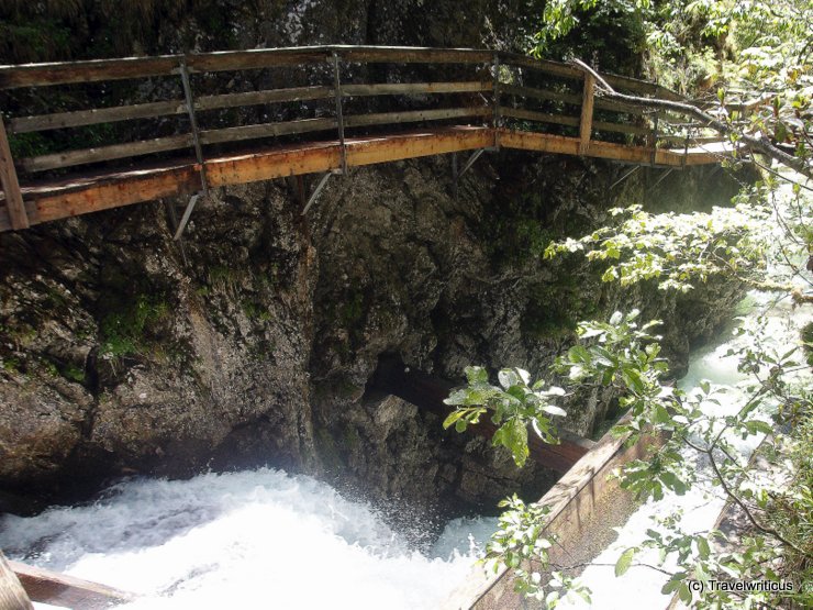 Stream in full spate at Mendlingtal, Austria