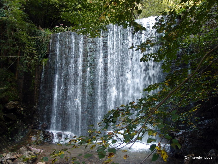 Waterfall at the sound gorge trail in Millstatt, Austria