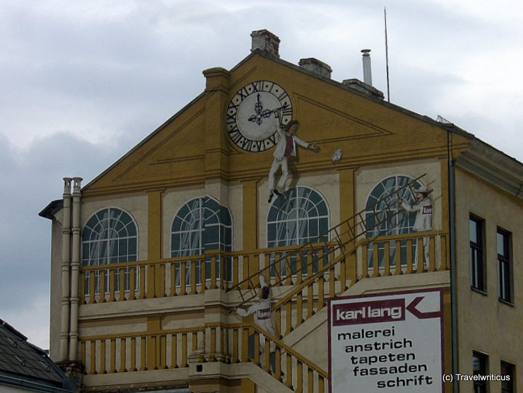 Fun wall painting in Mödling, Austria