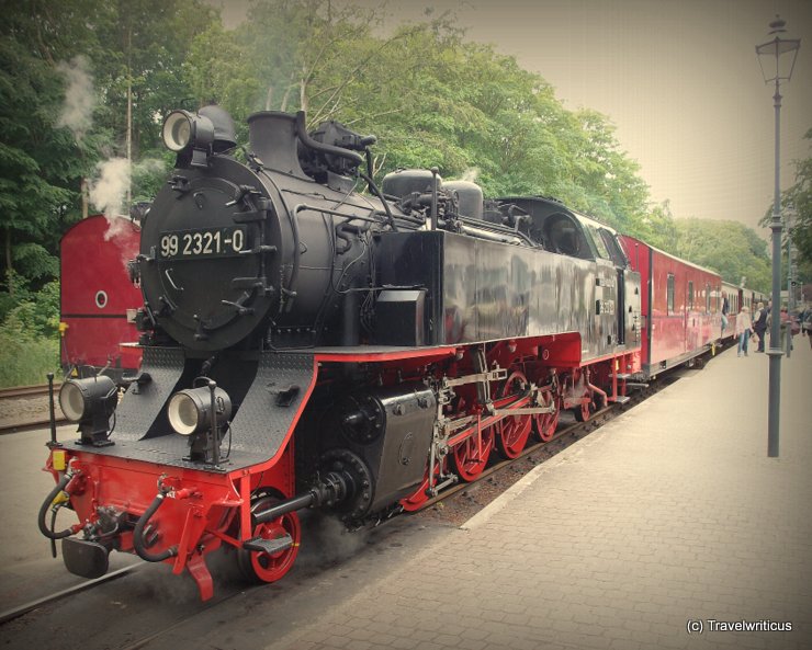 Steam locomotive 99 2321-0 (1932) in Mecklenburg, Germany