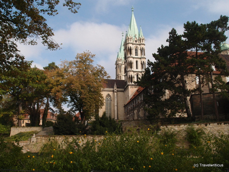 Garden of the Naumburg Cathedral in Saxony-Anhalt, Germany