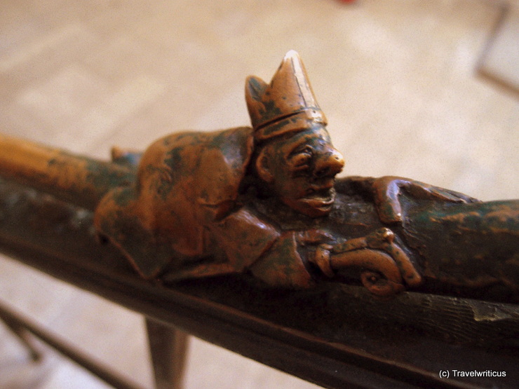 Detail of a handrail in the Naumburg Cathedral in Naumburg (Saale), Germany