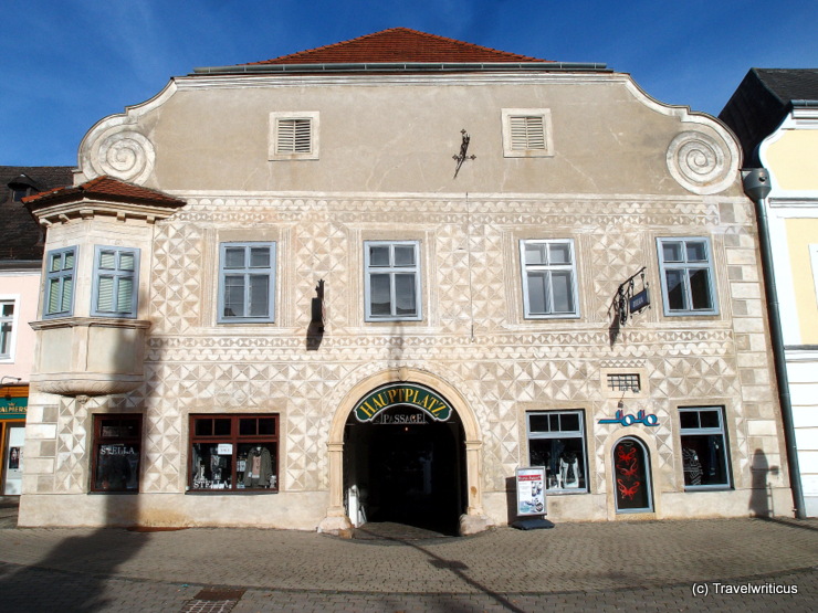 Sgraffito house (Sgraffitohaus) in Neunkirchen, Austria