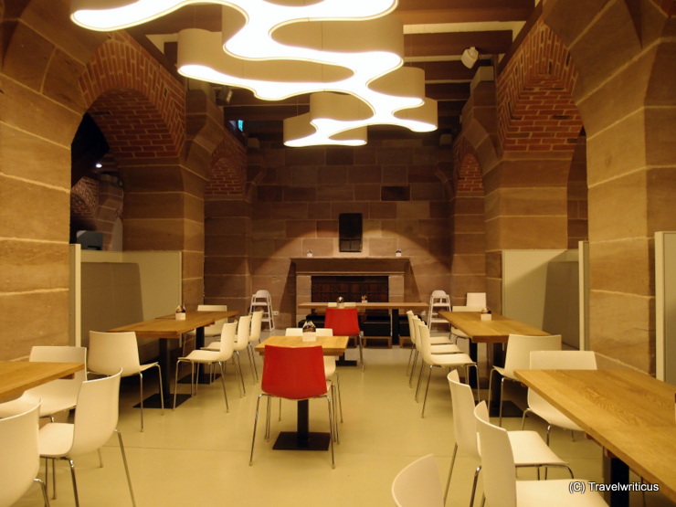 Interesting combination of old and new at the dining hall of Nuremberg Youth Hostel