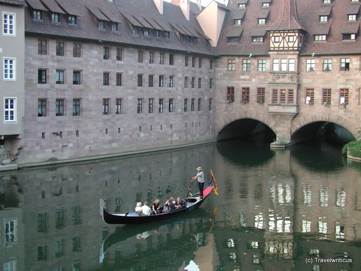 Gondola at the Pegnitz in Nuremberg, Germany