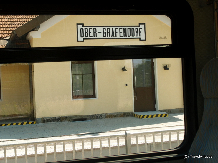 Railway station of Ober-Grafendorf at the Mariazell Railway in Austria