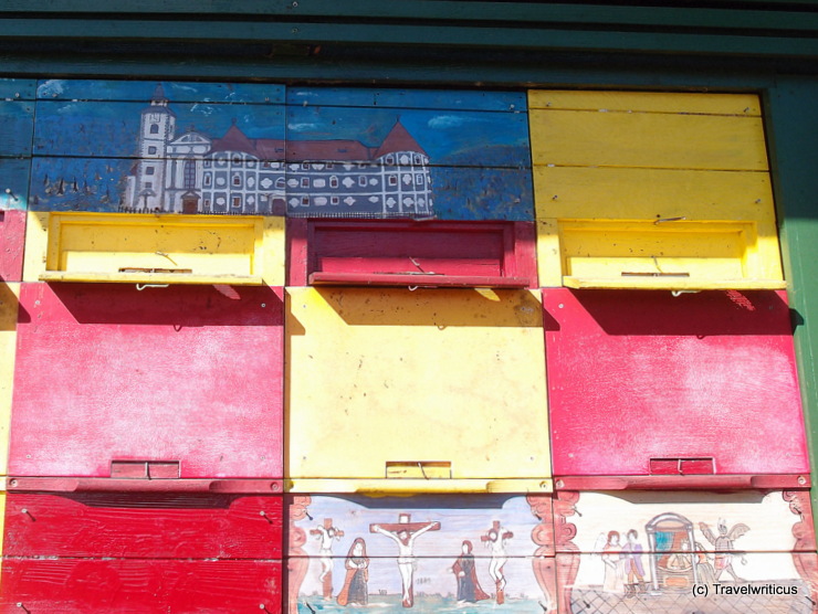 Painted apiary in Olimje, Slovenia