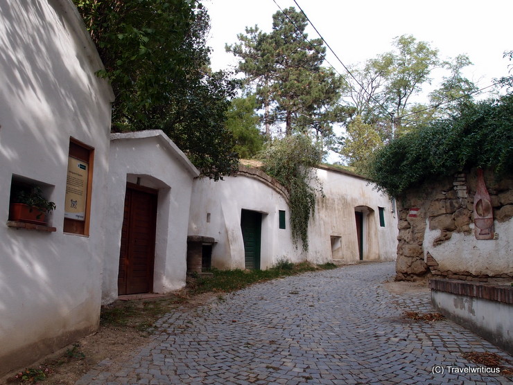 Wine cellar lane Kirchengasse in Poysdorf, Austria