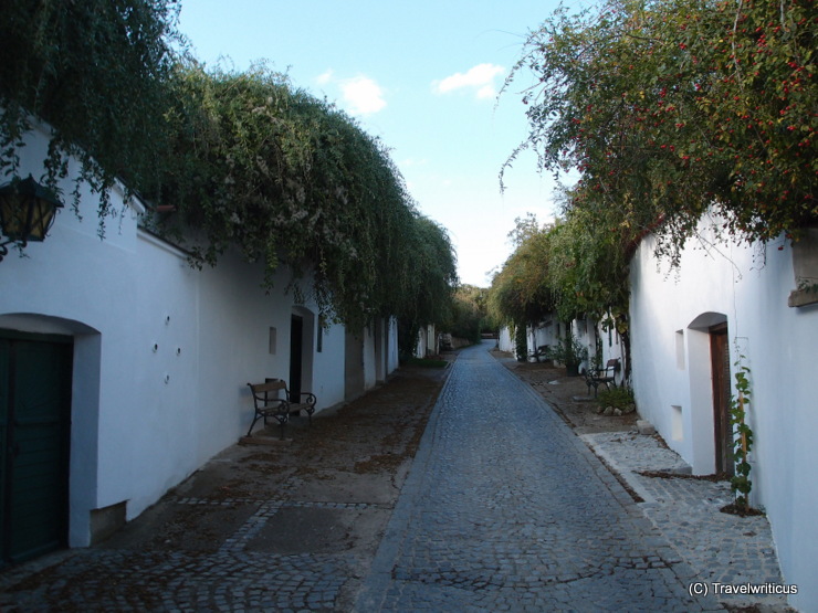 Wine cellar lane (Kellergasse) Rösslberg in Poysdorf, Austria