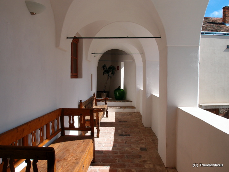 Archway at an upper floor of the Eisenhuthaus (1540) in Poysdorf, Austria