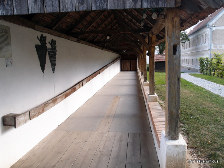 Traditional nine-pin bowling alley in Poysdorf, Austria