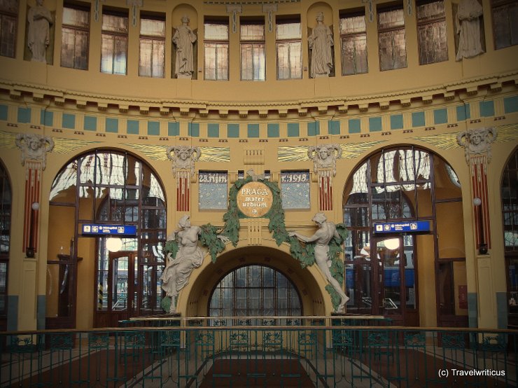 Art Nouveau Station Hall in Prague