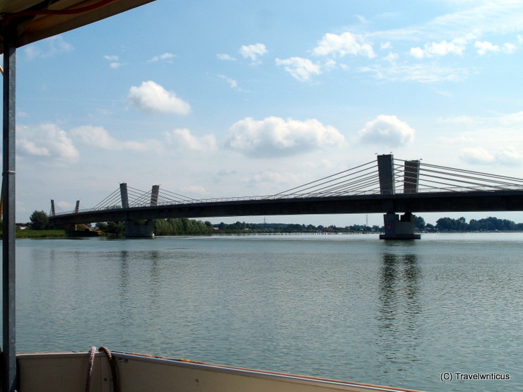 Puhov most, an extradost bridge in Ptuj, Slovenia