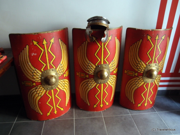 Reconstruction of Roman shields (scuta) used by the POETOVIO LXIX in Ptuj, Slovenia