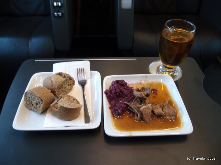 Food at the Premium Class of the Austrian Railjet