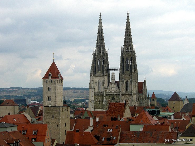 Roof landscape of Regensburg, Germany